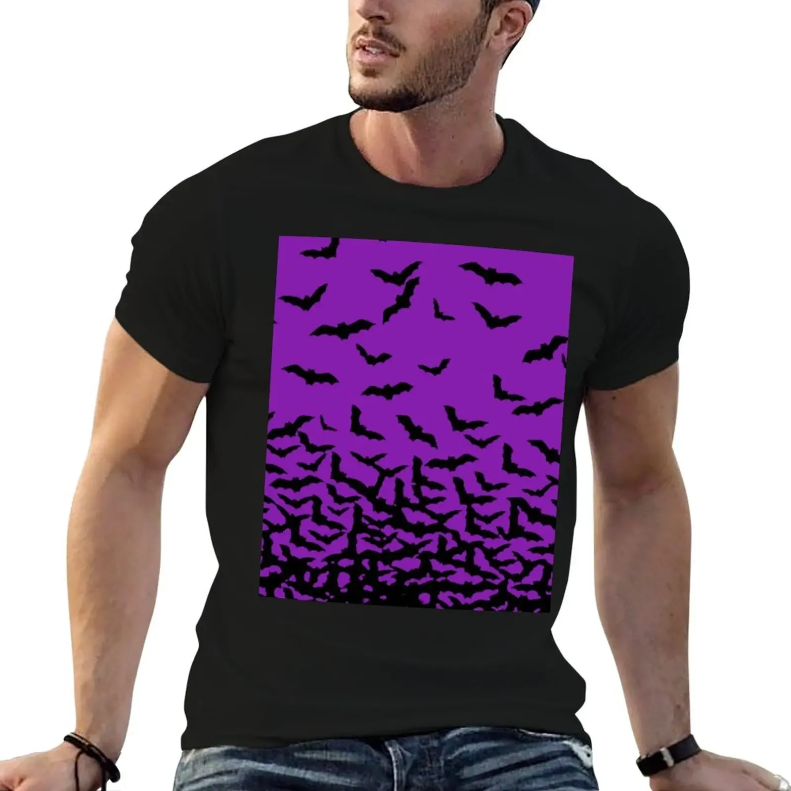 

Purple Bats T-Shirt customs hippie clothes oversized t shirt tee shirts for men