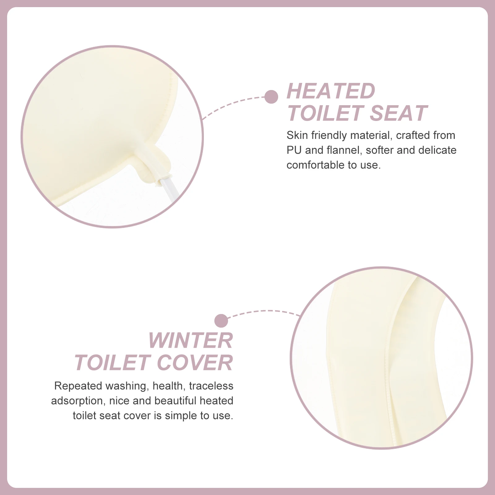 

Intelligent Heated Toilet Seat Cover 10W Low Power Winter Bathroom Comfortable Cushion Pad Heated Toilet Seat Cover
