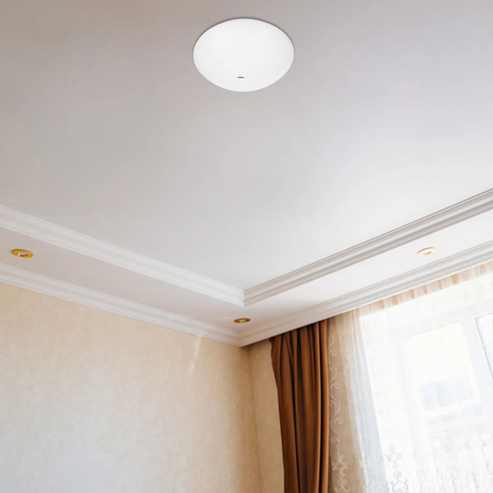 

Round Plastic Ceiling Light Cover Lampshade Replacement Circular Lamp Cover with Hole Easy Bulb Change Soft Light Diffusion