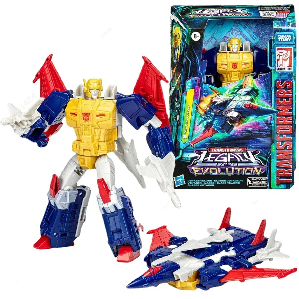 Takara tomy hasbro transformadores legado evolução metalhawk figura de ação modelo robô coleção hobby brinquedos presente aniversário