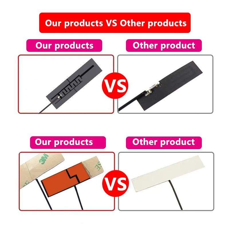 10pcs Dual-Frequency 2.4G 5.8G  Adhesive FPC PCB Omni WiFi Built-in Antenna High Gain 7dbi Flexible Internal Aerial IPEX1 U.fl