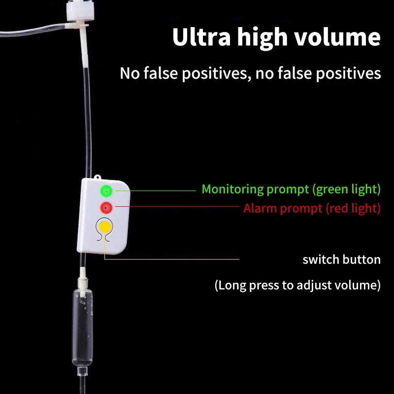 1PC Infusion Fluid Reminder Sensor Automatic Sound Alarm Battery Powered Security Care Device Automatic Drip-Feeding Sound Alarm