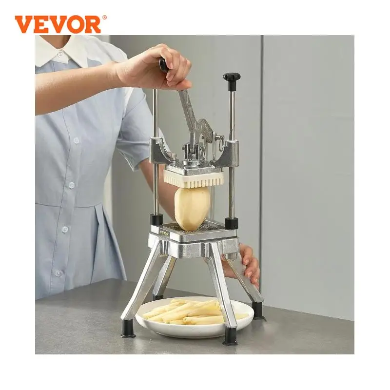 VEVOR Commercial Vegetable Fruit Heavy Duty Professional Food Dicer Kattex French Fry Cutter Onion Slicer Stainless Steel