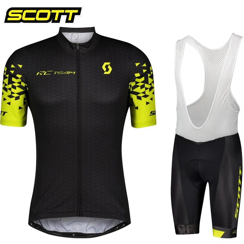 SCOTT Bicycle Team New 2023 Summer Cycling Sets Men\'s Short Sleeve Mountain Bike Cycling Jersey Breathable Maillot Ropa Ciclismo