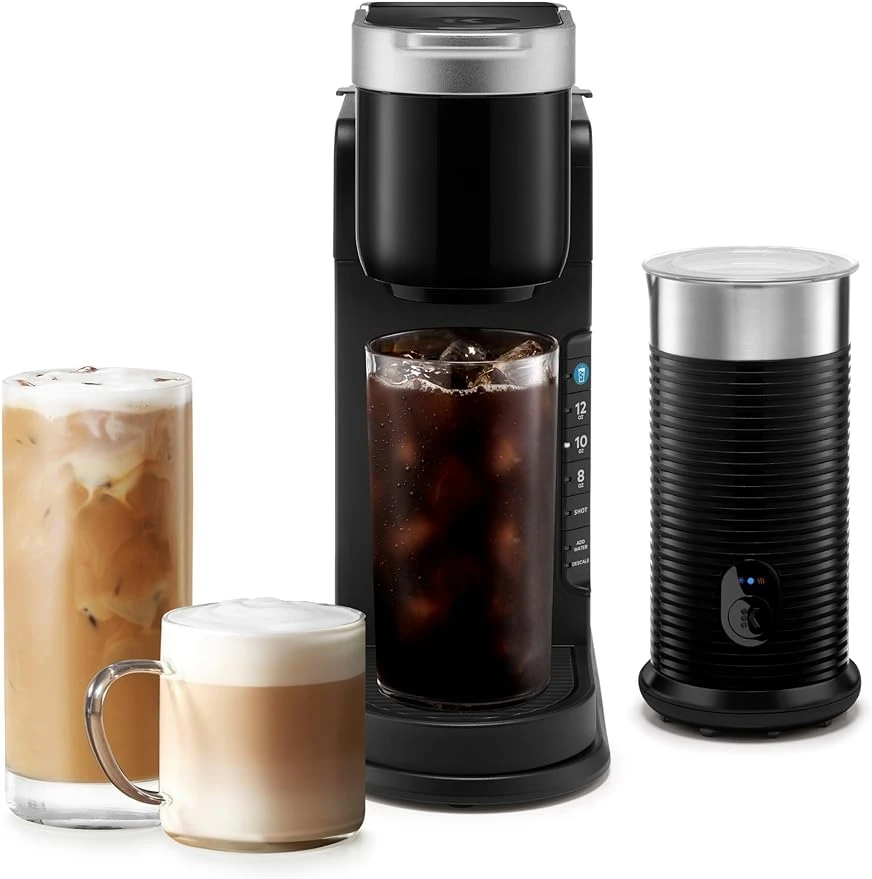 

HAOYUNMA Café Barista Bar Single Serve Coffee Maker and Frother