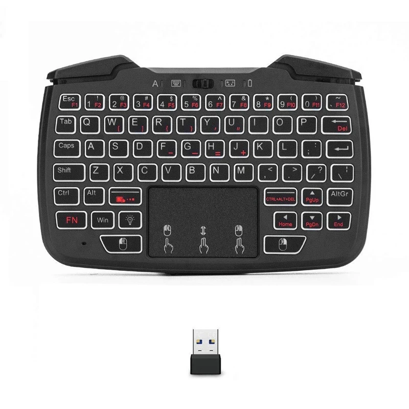 RK707 2.4Ghz Wireless Game Controller Keyboard Mouse Combo Turbo Function For PC/Raspberry Pi2/Android TV Google/TV