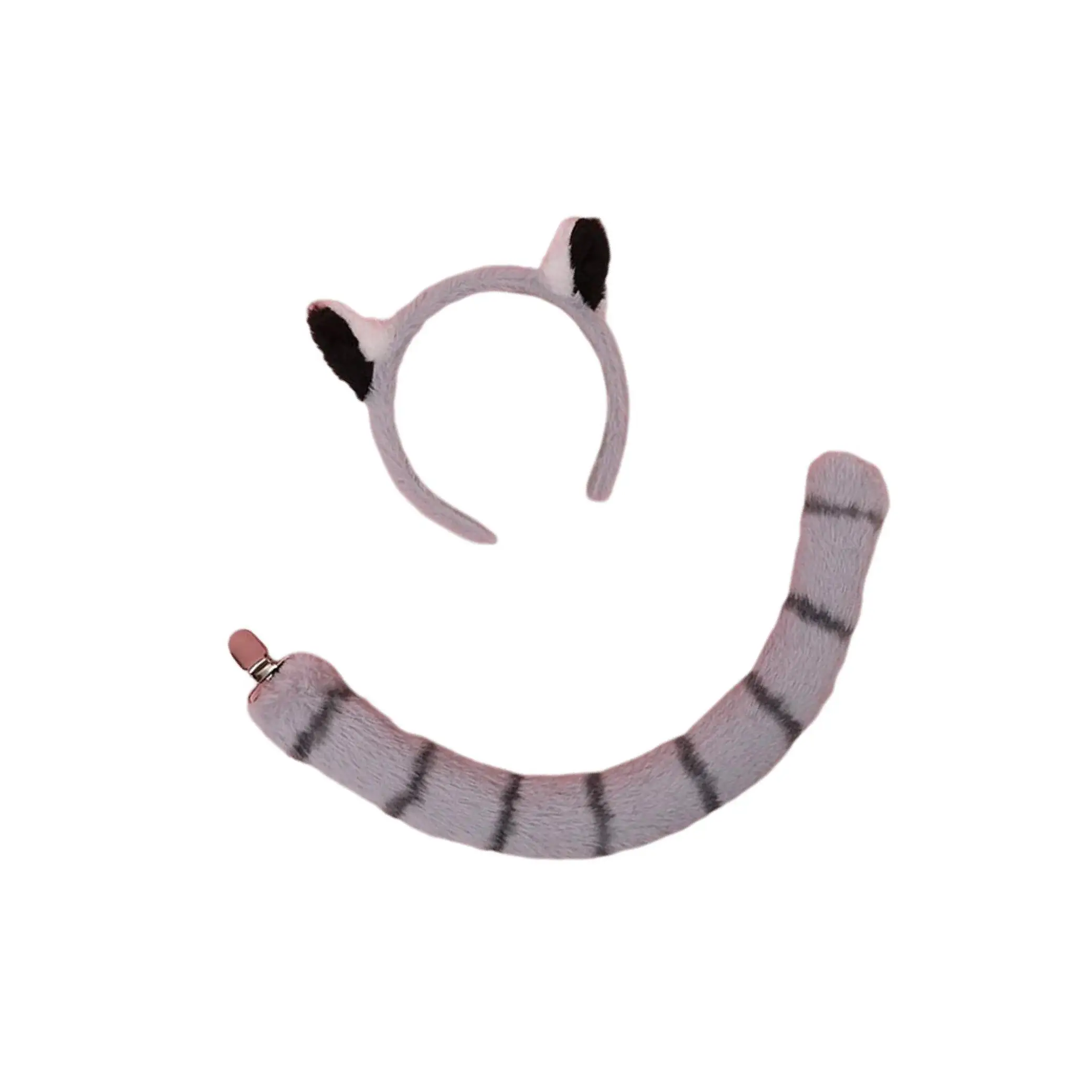 

Комплект с ушками енота и хвостом, костюм для вечеринки, нарядное платье, тематические вечеринки с животными