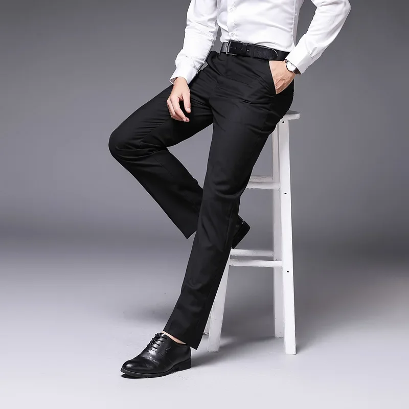 MRMT2024 Brand New Men's Trousers Men Self-Cultivation Straight Solid Color Man Trousers Formal  Trouser For Male Business