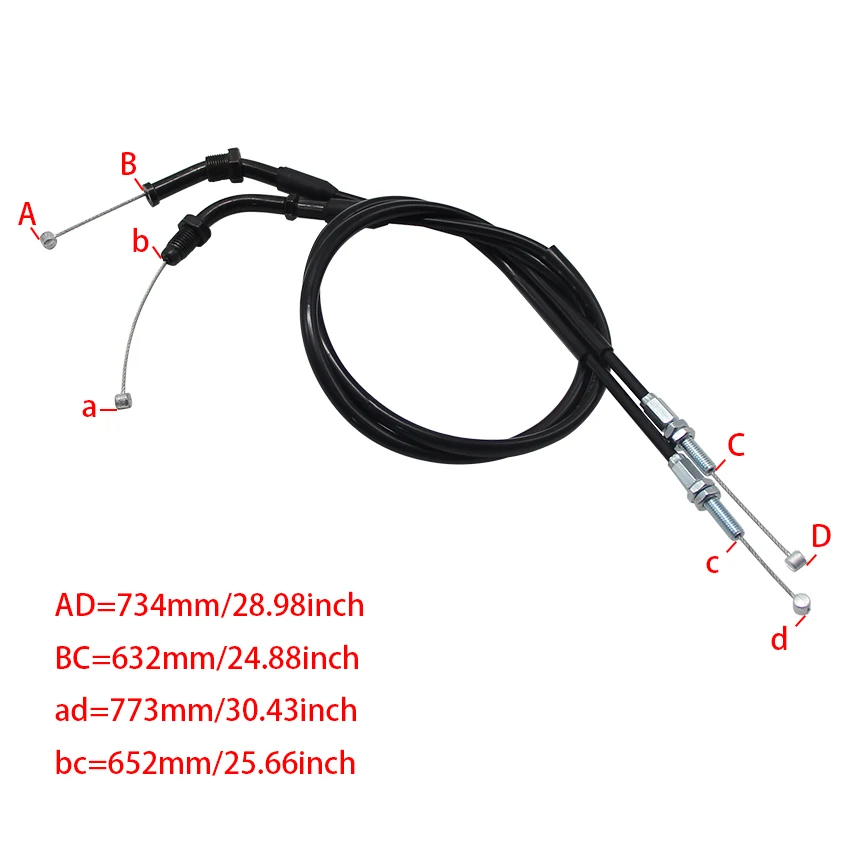 Motorcycle Throttle Accelerator Cable For Honda CBR600 RR 2007-2021 RA 2009-2021 Moto  17910-MFJ-D00 17920-MFJ-D00 17920-MFJ-D10