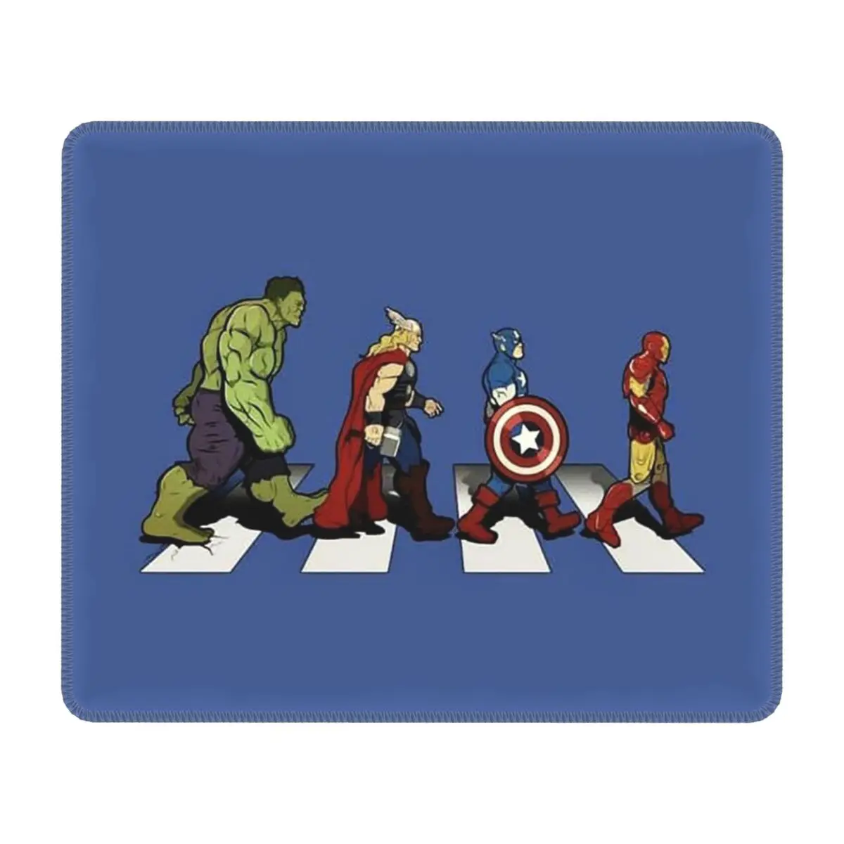 Custom PC Gaming Mouse Pad Anti-Slip Rubber Base Iron Man Walking Mousepad Office Laptop Mat