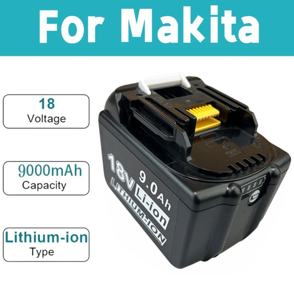 

Аккумулятор Makita 18 в 9 Ач 9000 мАч, перезаряжаемые литий-ионные батареи BL1860B BL1850 BL1830 BL1815 LXT400