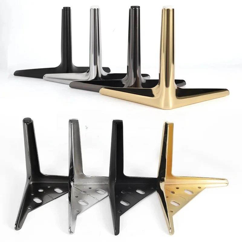 4 ชิ้นโลหะสีดำและทองขาโซฟา-12/15/18/25 ซม.ความสูงสำหรับตู้ทีวี/เตียง/โต๊ะกาแฟ/โต๊ะ/สตูล/เก้าอี้ (ใช้เอนกประสงค์)