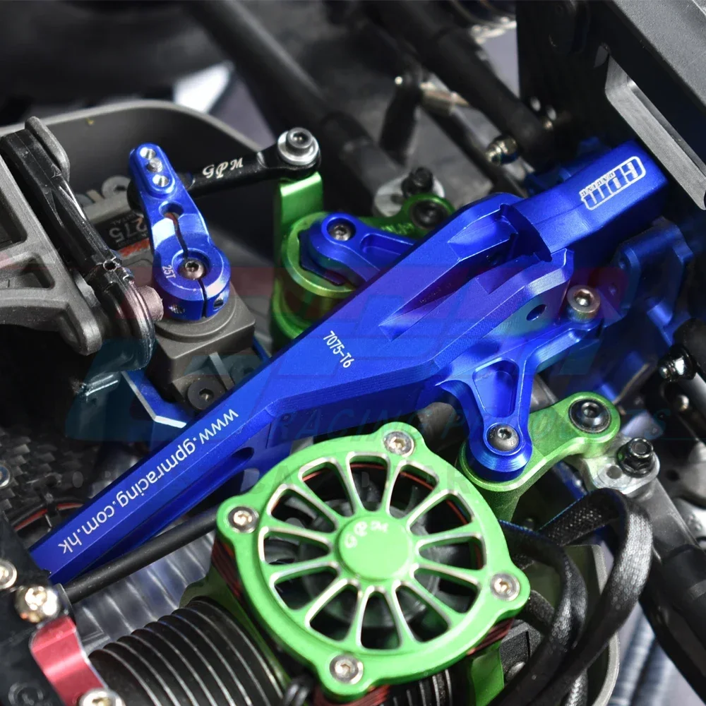 Gpm liga de metal dianteiro traseiro chassis cinta suporte torre de choque 9520 9521 para traxxas 1/8 trenó 4wd monster truck 95076-4 rc carro