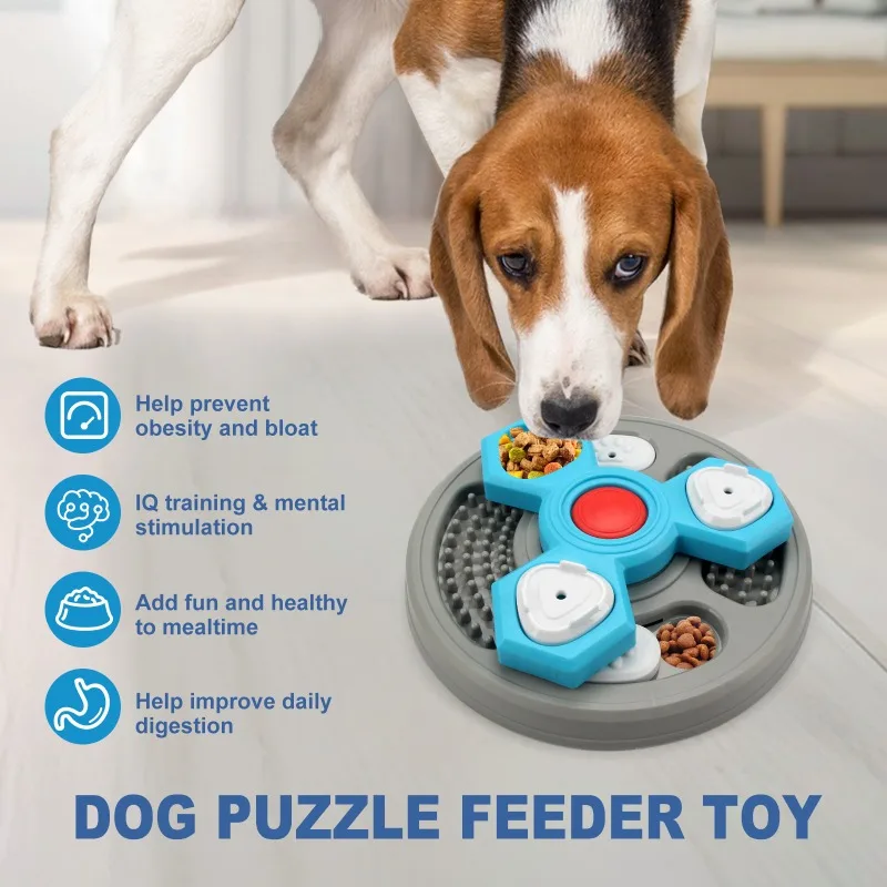 Dog Puzzle Toys Slow Feeder Interactive Increase Puppy IQ Food Dispenser Anti-Choking Tableware Dog Licking Plate Pet Supplies