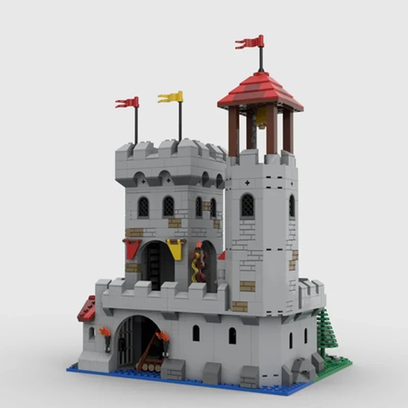 كتل بناء MOC-Castle للأطفال ، طوب تجميع ذاتي الصنع ، هدايا العيد ، نموذج القلعة ، العطلة ، البؤرة الاستيطانية ، التقنية ، Moc