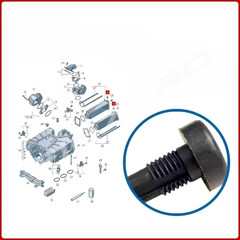 For Audi A6L A8 Q7 3.0 Intercooler Vent Valve Screw Charge Air Cooler Exhaust Bolt 06E 127 535 B