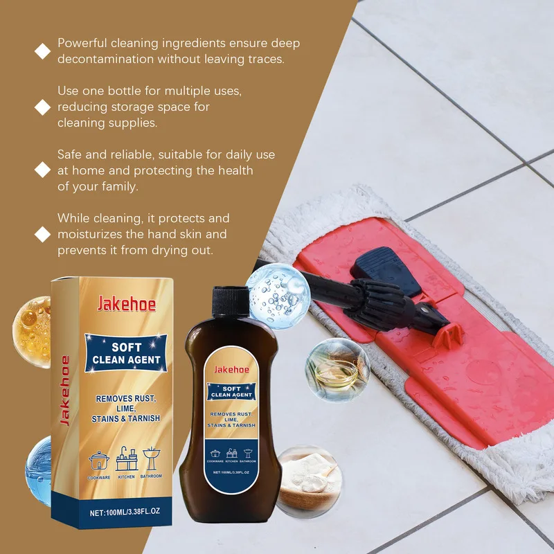 Multi Purpose Soft Clean Agent Kitchen Bathroom Floor Heavy Oil Stain Rust Removal Multi Use Cleaning Emulsion