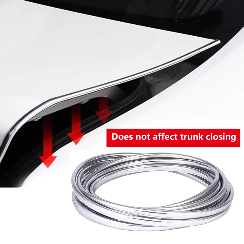 2/5/10M Car Door Edge Protection Strip Noise Isolation Chrome Sealant Strips Car Door Seal Strip Sound Insulation Door Protector