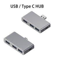 4 in 1 Type C USB 3.0 HUB Mini 4 Ports USB 2.0 High Speed Data Transfer Splitter Box Adapter For Phone PC Laptop MacBook