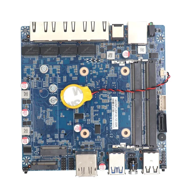 

Материнская плата Intel Celeron J6412 FCBGA1493 с несколькими сетевыми портами, 2 слотами DDR4 и чипом Intel i226 NIC, 4 сетевых порта