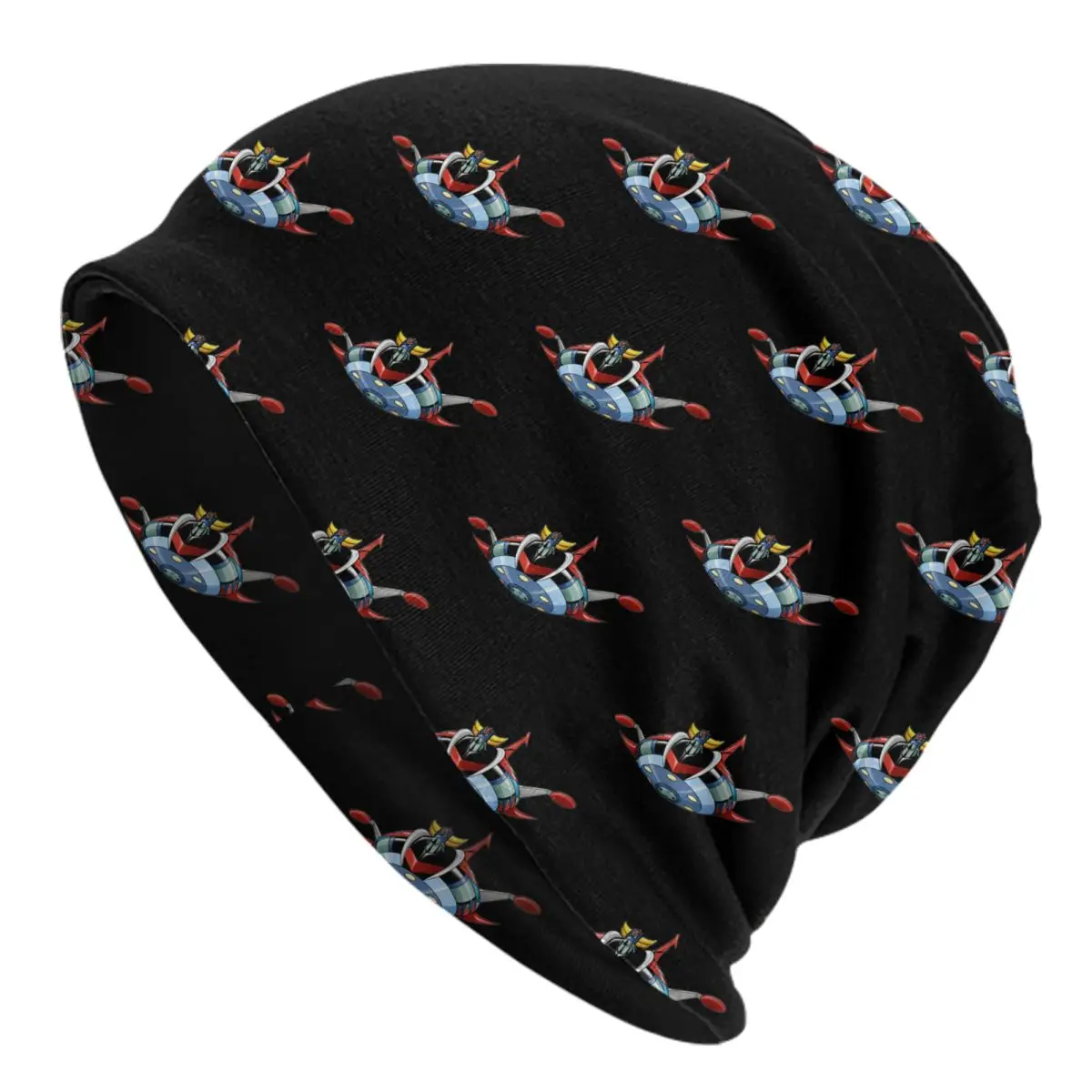 UFO Robot Grendizer Goldrake Skullies Beanies Caps For Men Women Streetwear Winter Warm Knit Hat Adult Anime Manga Bonnet Hats