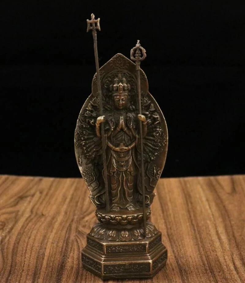 

Archaize brass thousand hand Guanyin Buddha household decoration crafts statue