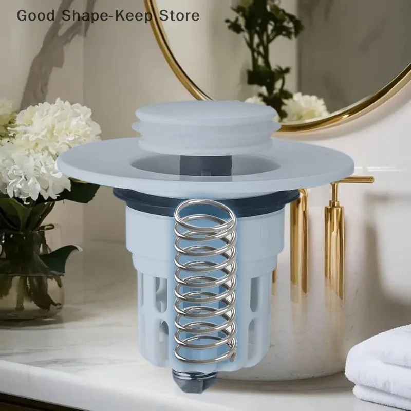 

1Pcs Washbasin Drainer Bouncing Core Filter Bathroom Sink Plug Drain Filter For Quickly Seal And Drain Water
