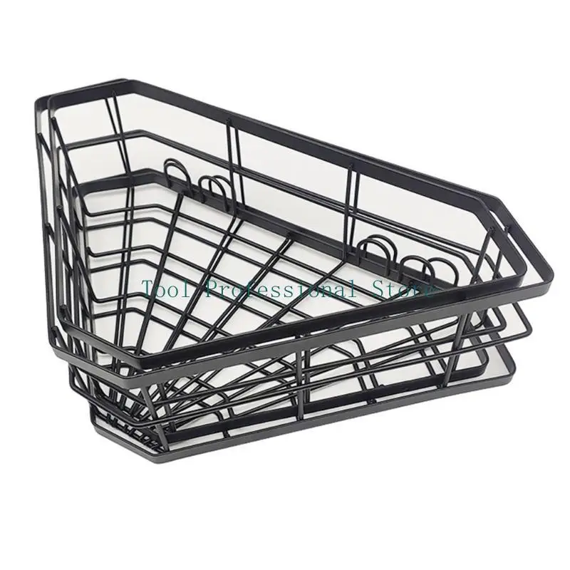 57QF Bathroom Corner Shelf Polygon Storage Rack Multiple Layer Organizes Iron Art