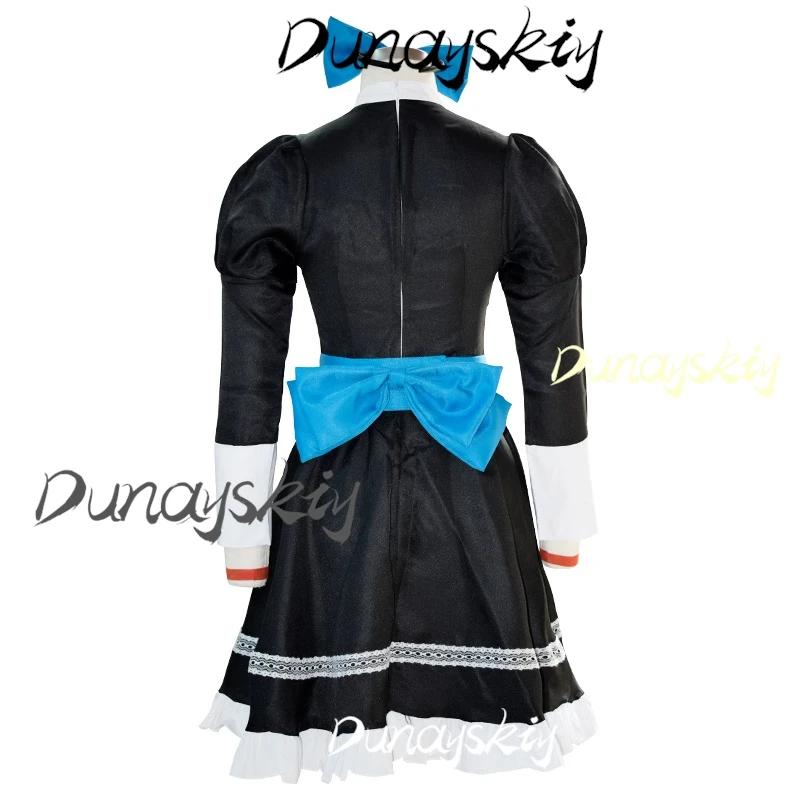 Vestido de empregada lolita peruca meia longa traje calcinha e meia com cinto de liga irmã mais velha anarquia meia cosplay terno personalizado