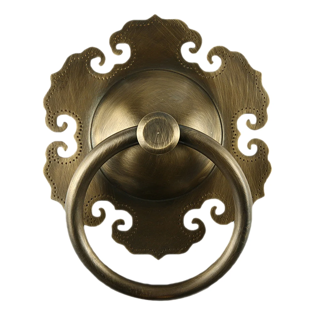 

1 pc Door Handle Brass Sturdy Durable Vintage Style Classic Decor Hardware for Wood Security Villa Doors