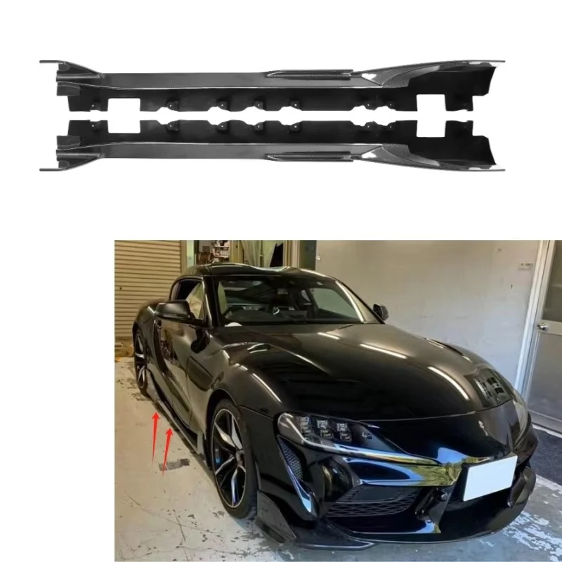 

For SUPRA A90 2019+ Carbon Fiber TOMS Style Side Skirts SUPRA A90 Side Skirts