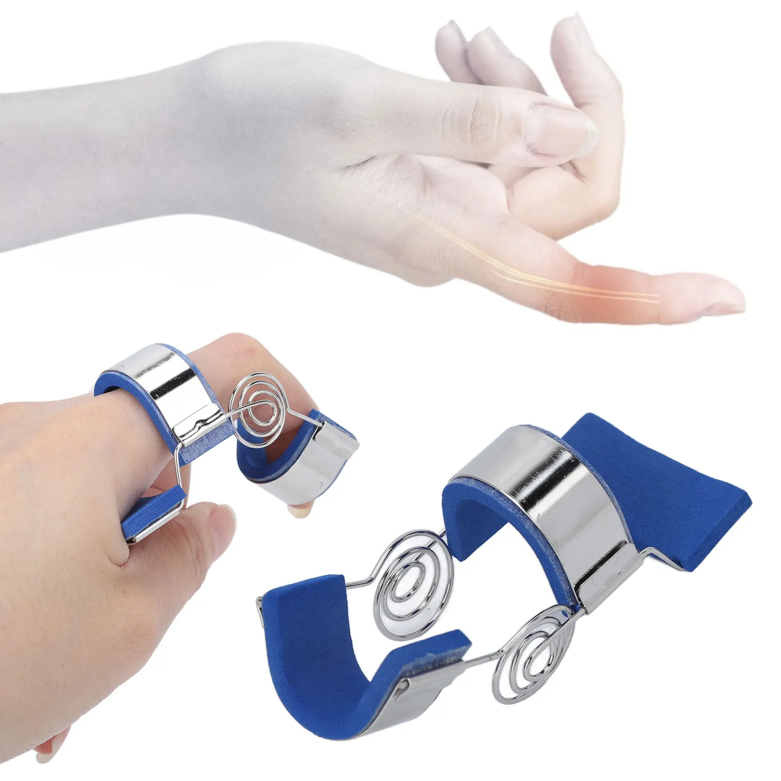 

Adjustable Finger Stabilizer Support Brace, Injury Pain Relief Immobilizer for Rehabilitation Care