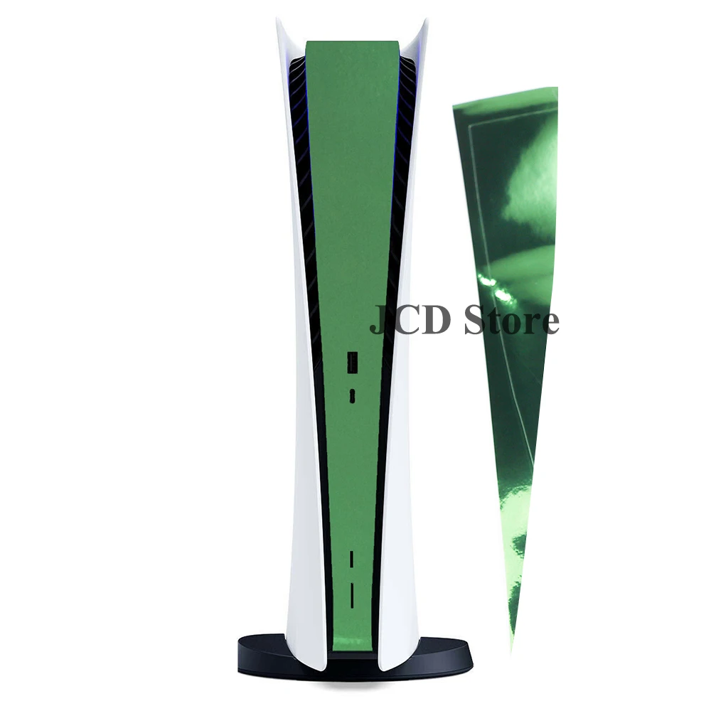 Pegatina decorativa media de piezas para PS5, pegatina de piel enchapada de fibra de carbono para consola P5, pegatina de piel central