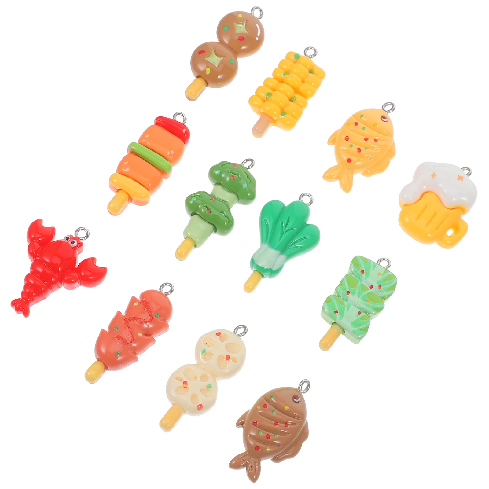

24pcs Food Charms Cute Snack Pendants Jewelry Making Bracelet Earring Charms For Jewelry Making Necklace Accessories DIY Crafts