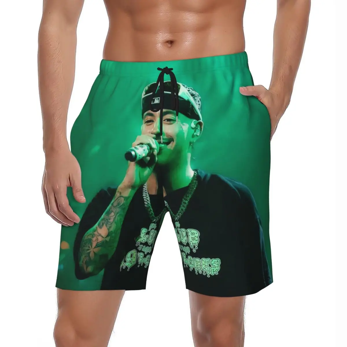 

Летние шорты для доски, мужские шорты F-Feid Ferxxos, спортивные певицы, пляжные шорты на заказ, сделай сам, гавайские быстросохнущие плавки, большие размеры