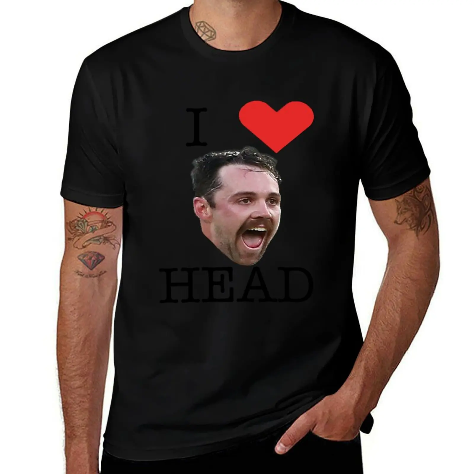 I Love Travis Head Sticker T-Shirt t shirts for man pack cotton T-Shirt