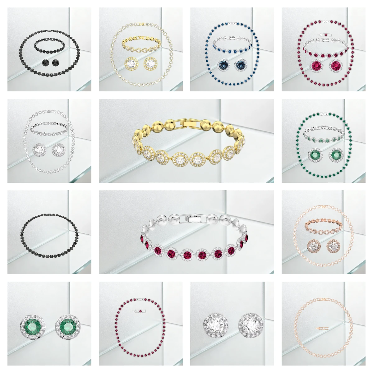 مجموعة قلادة Una Angelic مع تفاصيل دائرية وقطعة عنق عصرية وبسيطة وإكسسوارات الحفلات غير الرسمية #1