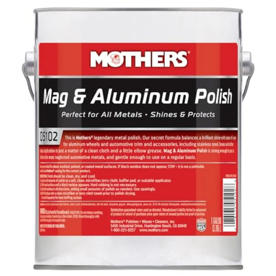 

Mag and Aluminum Polish Brilliant Shine Easy to Use for All Uncoated and Unplated Metals Including Aluminum Wheels Stainless St