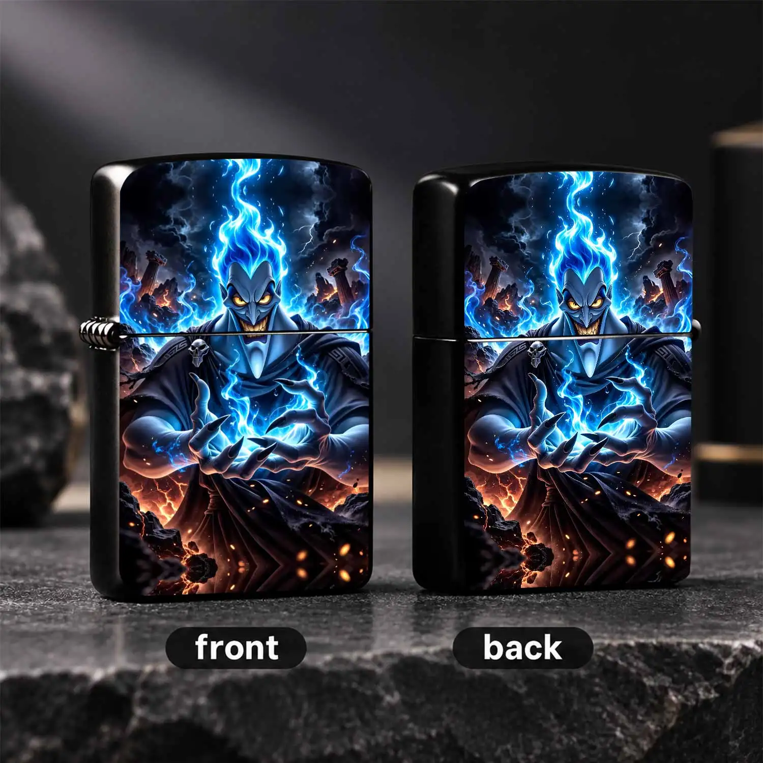 Myth Hades Blue Flame Themed Portable Igniter, Cool Magical Style Practical Daily Accessory, All Scenario Suitable Durable Ignition Tool, Ideal Gift For Gathering Outdoor Use, Exquisite Decorative Collectible Accessory With Stunning Visual
