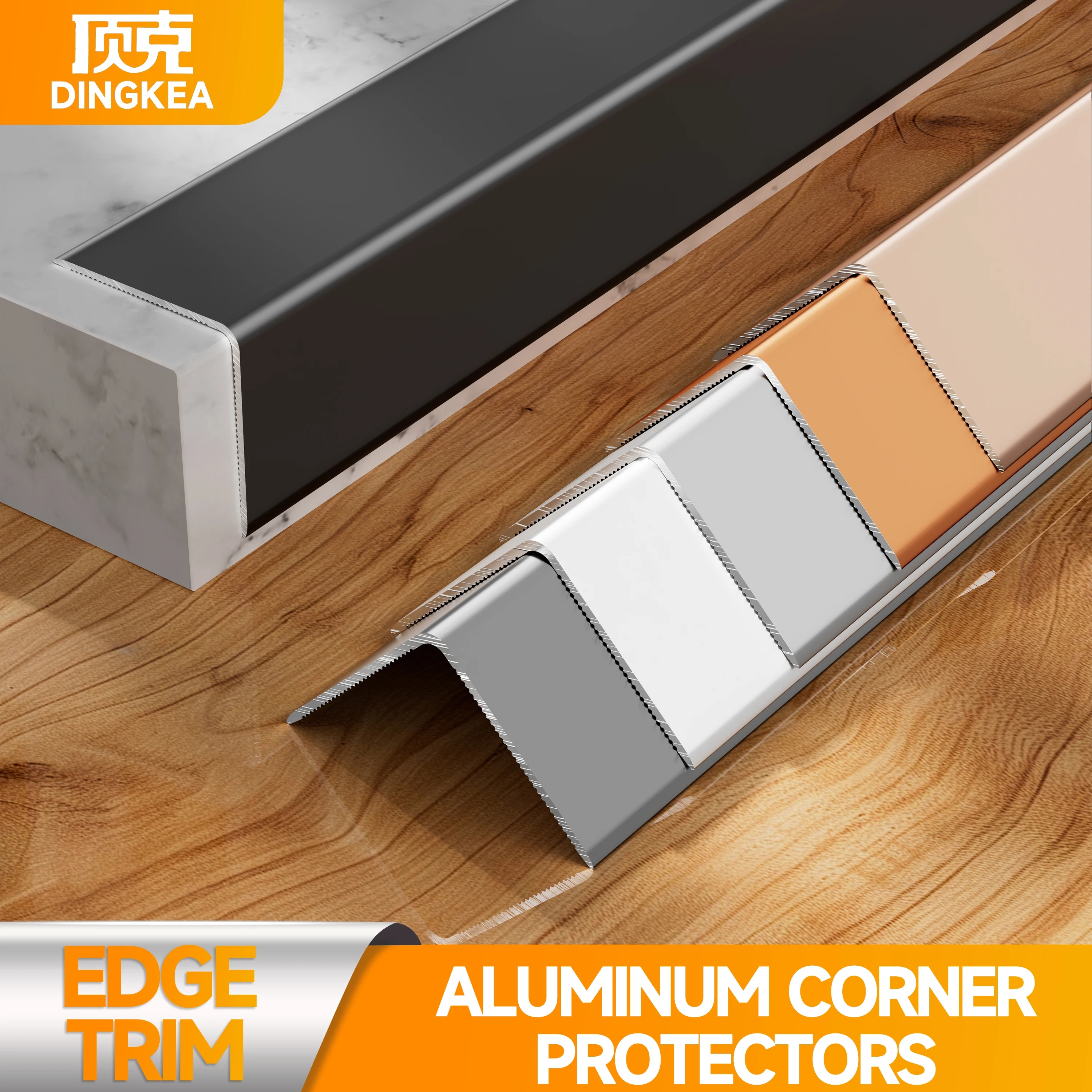 Aluminum corner protector 50cm Wall protection strips Metal corner guard Furniture anti collision stickers Home Safety 6 colors