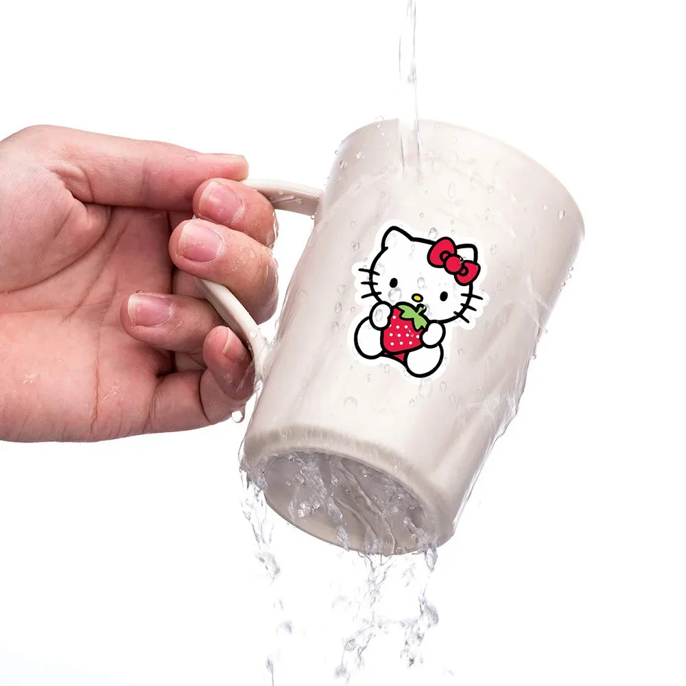 50/100PCS Hello Kitty น่ารักอะนิเมะสติกเกอร์ Graffiti Decals DIY โทรศัพท์ตู้เย็นแล็ปท็อปสติกเกอร์ตกแต่งของเล่นคลาสสิก