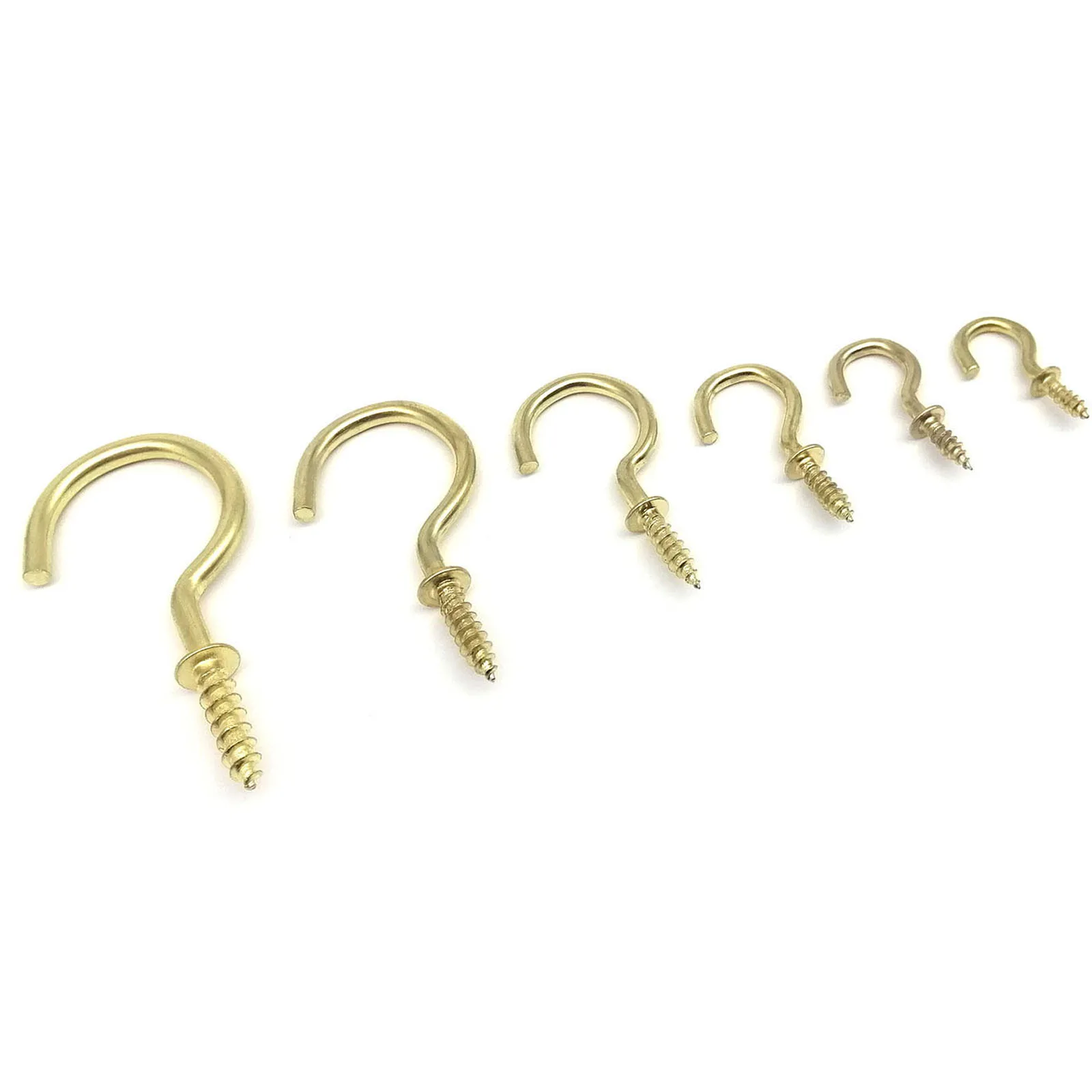 HZYUEGOU 25 Stück Goldener Bilderrahmen-Lampenhalter Decken-Wohnmobil-Werkzeug Pflanzen-Vorhang-Netzdraht-Ösenbolzen Schraub-Spiralhänger C-Haken – Detail 4