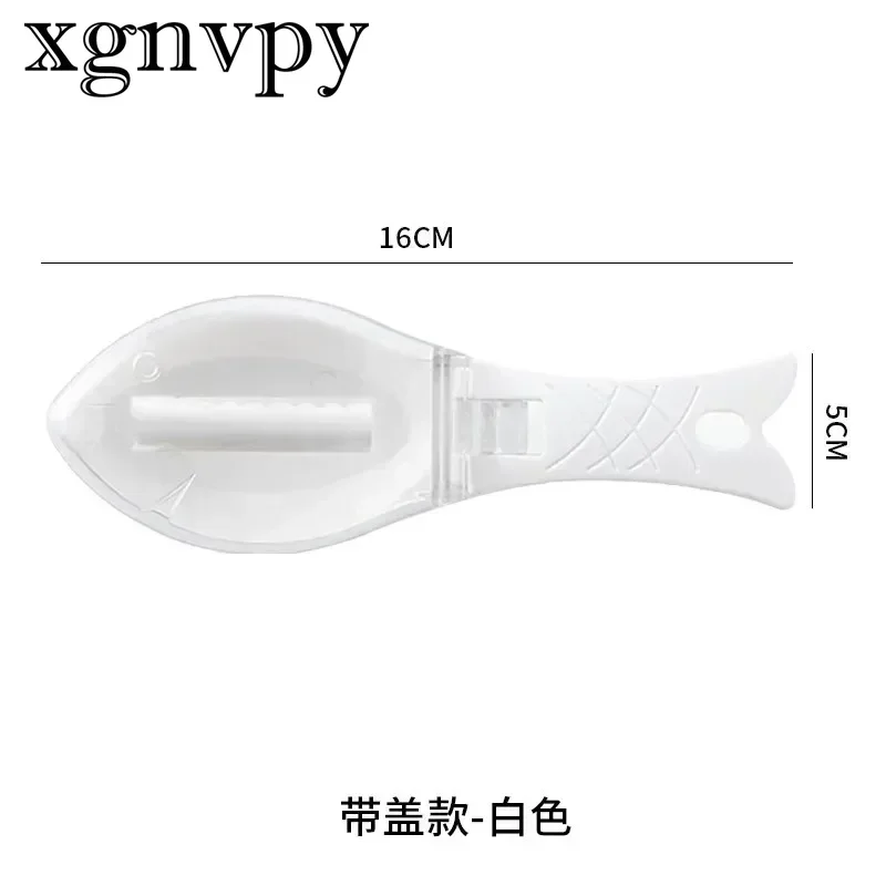 Xgnv- جهاز تقشير قشور الأسماك المنزلي بغطاء ، أواني المطبخ ، قتل الأسماك ، يدويًا لتوسيع نطاق المكشطة ، ضرب السكين ، 2 ks #6