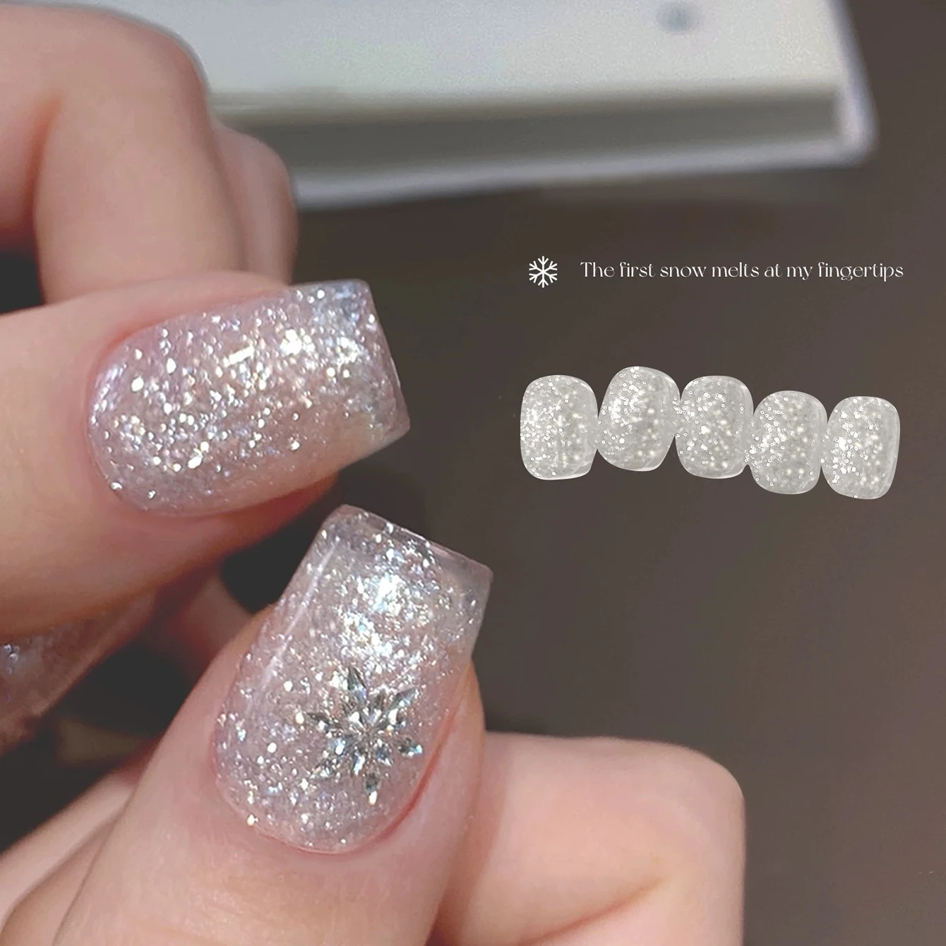 1 pçs ws super flash branco glitter gel unha polonês high-end popular branqueamento all-match arte do prego suprimentos unhas de natal