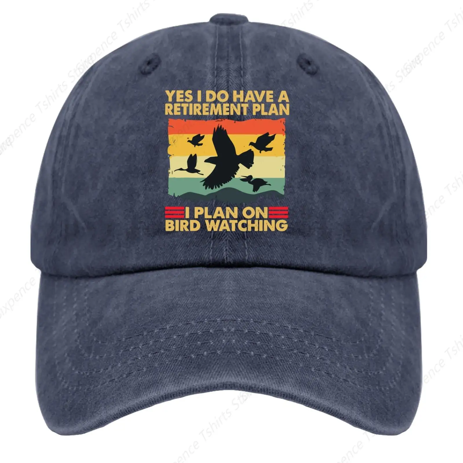 Yes I Do Have A Retirement Plan I Plan On Bird Watching hats women baseball hat Navy Blue womens baseball caps