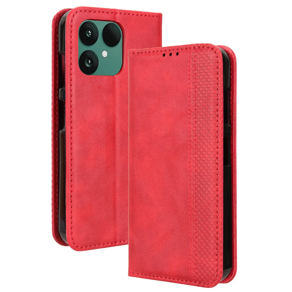 

Auroras For Fairphone 6 Flip Leather Retro Magnetic Bracket Card Bag Wallet Phone Case For Fairphone 6 Shell