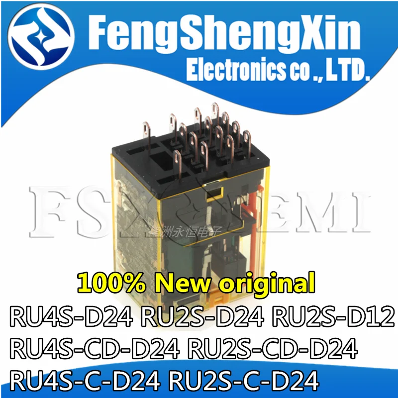 2pcs New RU4S-D24 RU2S-D24 RU2S-D12 RU4S-CD-D24 RU2S-CD-D24 RU4S-C-D24 RU2S-C-D24 Relay