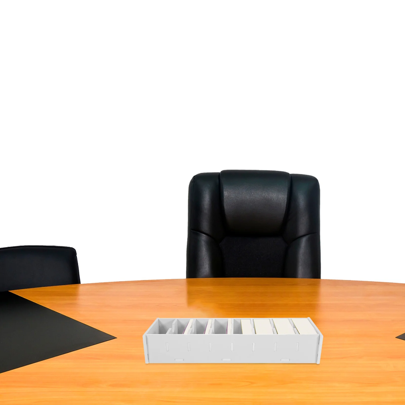 حامل بطاقات عمل أبيض متعدد الطبقات منظم سطح المكتب صندوق حامل حقيبة للتخزين مقاوم للماء لمعارض الأحداث المكتبية