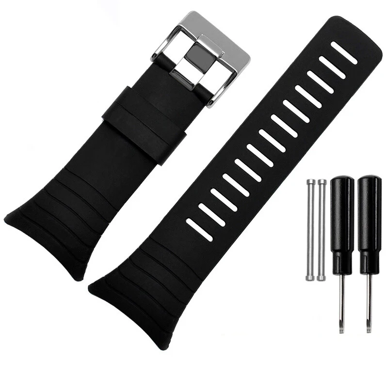 35mm Black Silicone Watchband for SUUNTO CORE