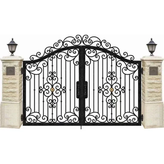 Main Garden Gate, Wrought Iron Driveway, Villa Casement , Courtyard , Community Double-door Metal Safety